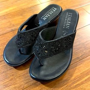 Black Italian Sandals sz7